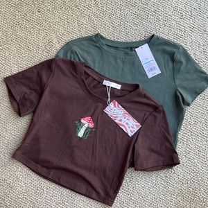 NWT- two cute crop tops, one from target and one bought online both in XS